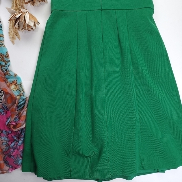 BODEN Green Fit Flare Green Dress sz 6L - Picture 13 of 14